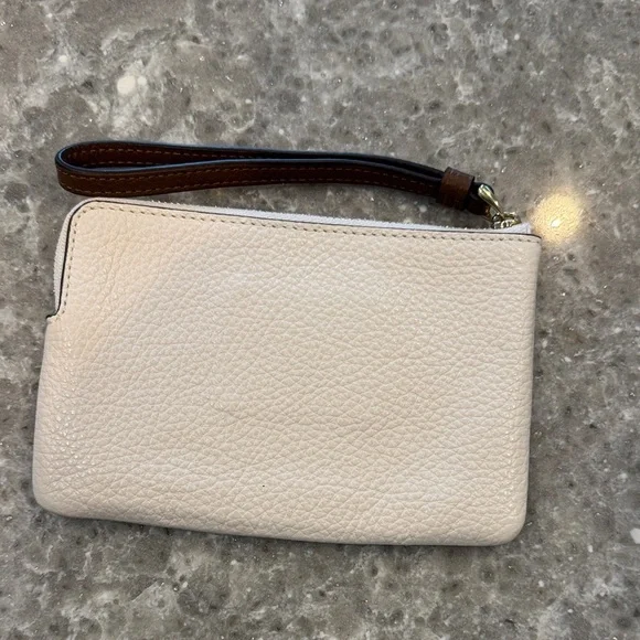 Coach Cream Wristlet with Rainbow Logo - Picture 2 of 4